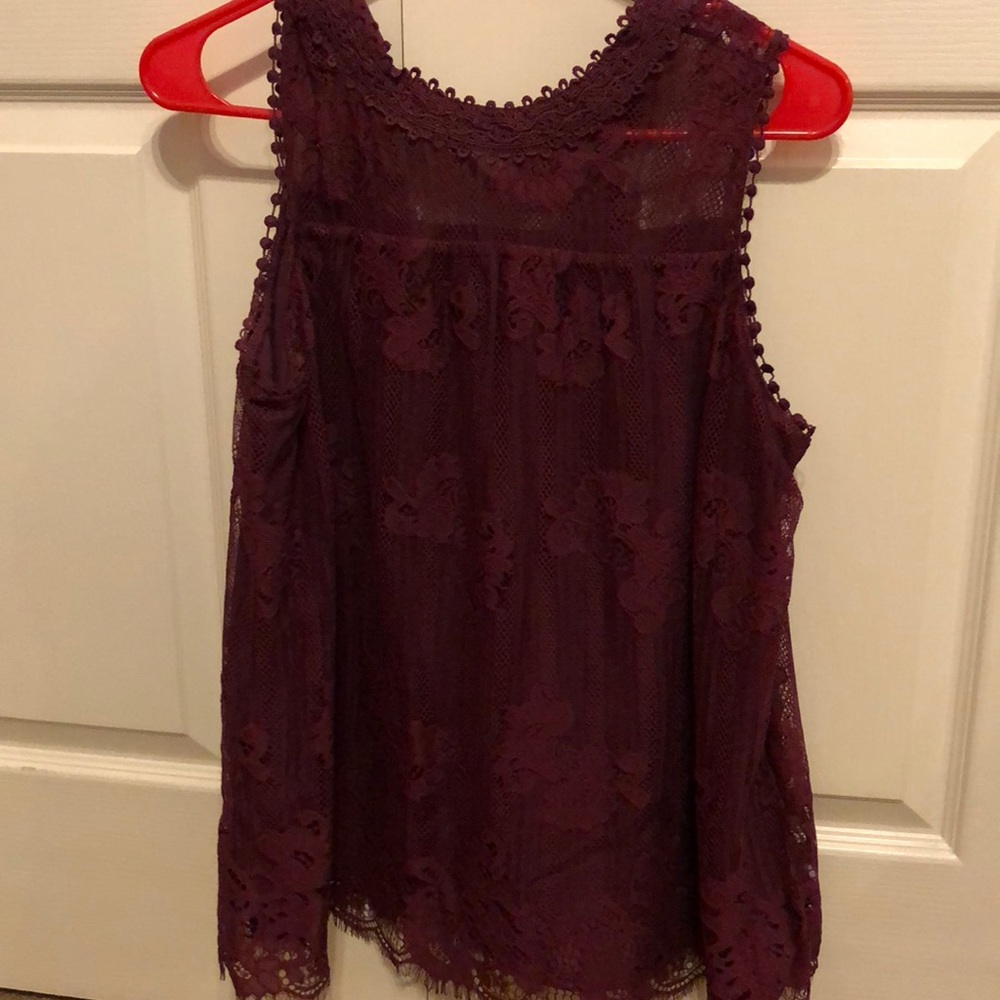 High Neck lace top